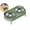 Green, variant on Elevated Cat Bowls, 2 Stainless Steel Raised Cat Food and Water Bowl Set, Splash Proof, Whisker Fatigue Friendly, Dishwasher Safe for Cats and Small Dogs