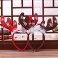 thumbnail image 2 of RV De adornos navideños, suministros para fiestas y festivales, copo de nieve rojo, aro para el pelo, campana de plumas caqui, hebilla de cabeza de cuerno de ciervo, 2 of 5