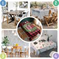 thumbnail image 5 of Christmas Flower Tablecloth,Oil Proof Spill Proof Polyester Table Cover for Rectangle Tables,Foldable Table Cloths Decoration Tablecloths for Spring Easter Picnic Kitchen, 5 of 6