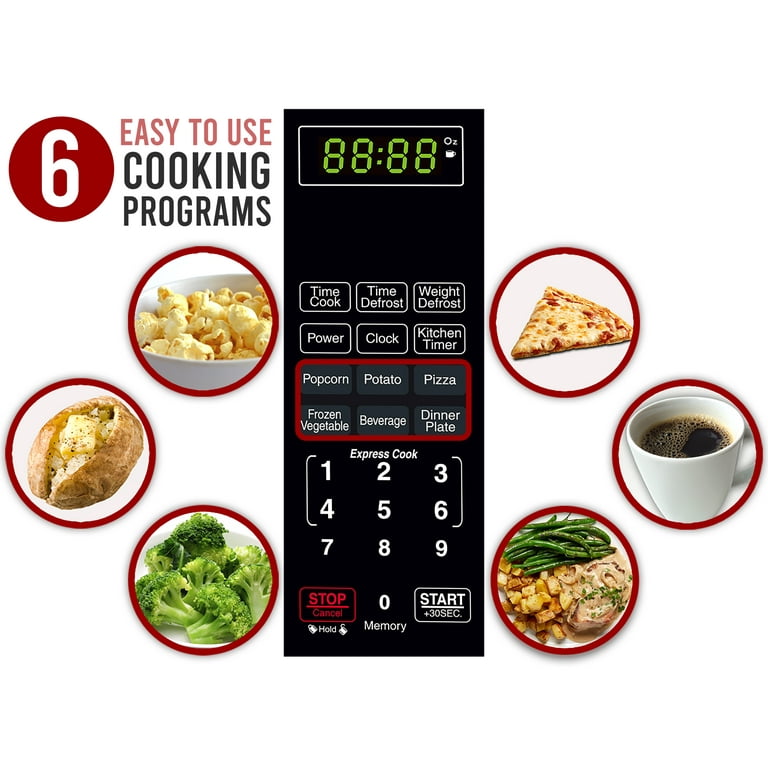 Farberware Classic FMO11AHTBKN 1.1 Cu. Ft. 1000-Watt Microwave  Oven with LED Lighting, Metallic Red & BLACK+DECKER 2-Slice Toaster, Red,  TR1278RM : Home & Kitchen