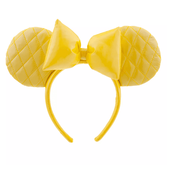 Disney Parks Minnie Yellow Quilted Ear Headband for Adults New with Tag