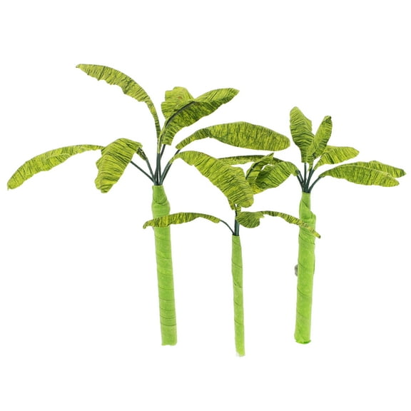 unbranded 3 Pcs Miniature Model Banana Tree Model 9.00X9.00X9.00CM Green