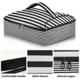 thumbnail image 2 of Iauyy Casserole Carrier for Hot Food Insulated Casserole Travel Carry Bag with Lid Food Warmer Bag for Party/Picnic,Black Stripes, 2 of 7