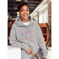 thumbnail image 2 of Purple Outline Of A Unicorn Hoodie Women -Image by Shutterstock, Female XX-Large, 2 of 4