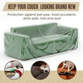thumbnail image 2 of Plastic Couch Cover, Plastic Couch Covers for Pets, Clear Sofa Protector for Moving, Loveseat Protector, Cats, Storage, Pets, Spills, Heavy Duty, Waterproof, Vinyl, Thick, 84.5 x 40 x 36 in, 2 of 6