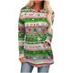 thumbnail image 2 of ICHUANYI Liquidación Mujer Camiseta Casual Navidad Papá Noel Muñeco de Nieve Impreso Jersey Blusa de Manga Larga Tops ICHUANYI WER202308247069, 2 of 5
