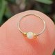thumbnail image 3 of Thin 14k Gold Filled Tiny Nose Ring Hoop - 2 mm Green Opal piercing Nose Hoop - 24 gauge very Thin Nose Hoop Tiny Piercings Nose Rings hoop - Opal nos, 3 of 4
