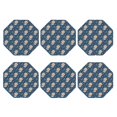 thumbnail image 2 of Pofeuu Space Puppy Print Leather Coasters Set of 6, Round Cups Mugs Mat Pad for Home Kitchen Heat Resistant Drink Coasters,Octagon, 2 of 7