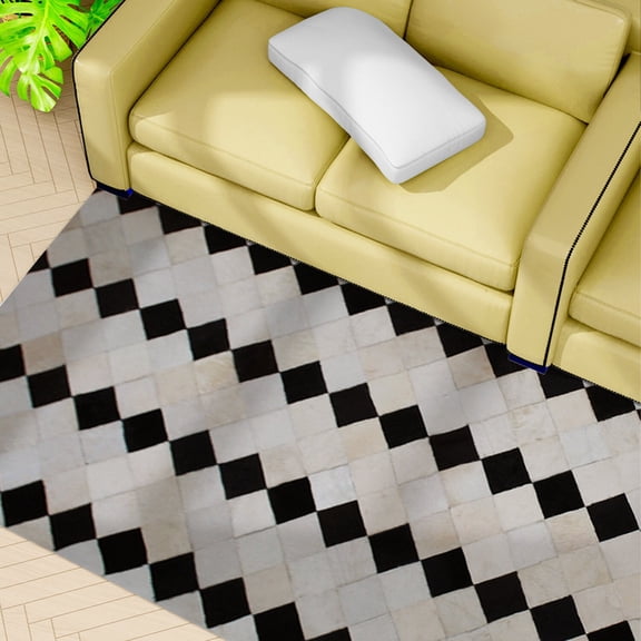 Affordable Handmade Natural Cowhide Rug Genuine Cow Skin Home Décor Area Rug -KPR 15