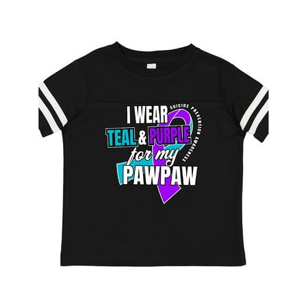 

Inktastic Suicide Prevention I Wear Teal and Purple for My Pawpaw Gift Toddler Boy or Toddler Girl T-Shirt