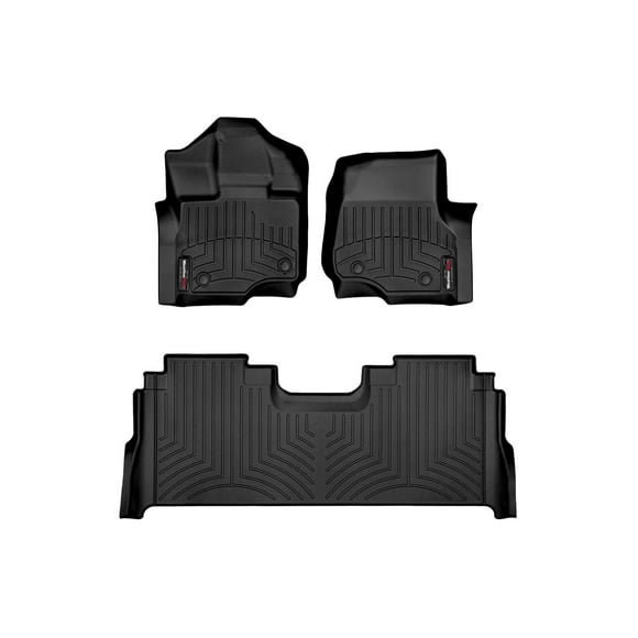 FloorLiners WeatherTech para Ford F-150 (SuperCrew), color negro