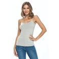 thumbnail image 3 of ACTIVE UNIFORMS Women's Camisole Cotton Stretch Undershirt with Adjustable Strap Tank Top Multi-Pack of 2 (Heather Charcoal, X-Small), 3 of 6