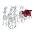 thumbnail image 1 of 14.75' Pre-Lit Commercial Size 3D Reindeer and Sleigh Christmas Outdoor Decoration, 1 of 4