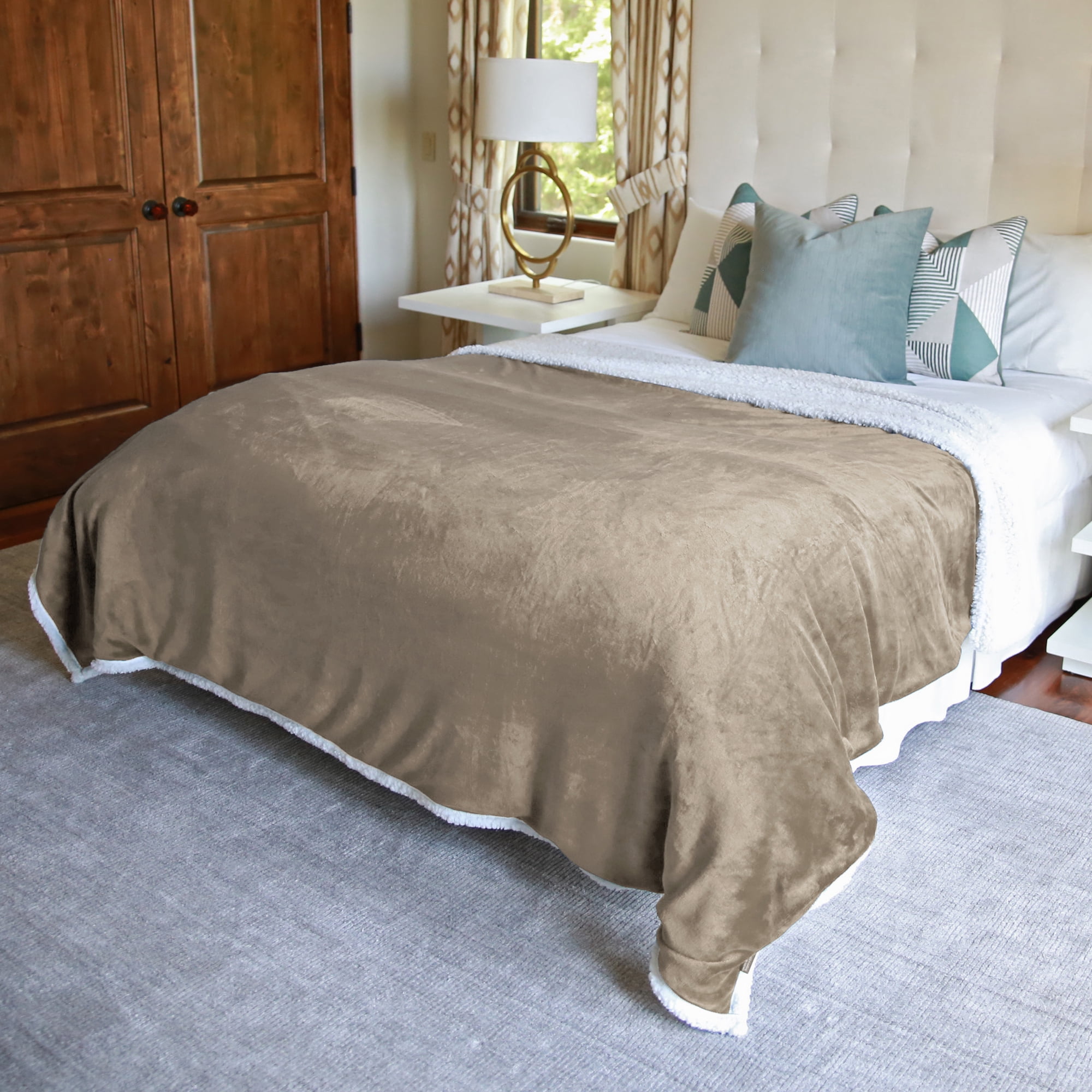 Sherpa Blanket for Bed, Super Soft Fleece Plush Sofa Couch Blanket 