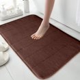 thumbnail image 2 of Dvruxg Soft Memory Foam Bath Rug, Absorbent Bath Rug Mat, Quick Dry Bath Mat for Front Floor of Bathtub, Shower Floor and Toilet, Coffee, 19.5" x 31.5", 2 of 5