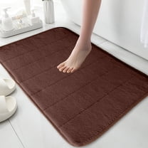 Byujiro Door Mat Outside Entrance Thickened Fleece Floor Mats Quilted Kitchen Bathroom Foot Mats Solid Color Entrance Door Mats Foam Foot Mats 19.68x31.49in