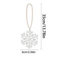 thumbnail image 2 of Snowflake Christmas Tree Decorations Pearl Beaded Snowflake Hanging Ornament for Home Indoor Holiday Party Gifting, 2 of 3