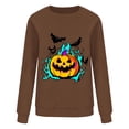 thumbnail image 4 of Womens Long Sleeve Tops Casual Shirts for Women Fall Flower Printed T Shirt Crewneck Floral Tee Workout/Party Fall Outfits & Winter Clothes, 4 of 6
