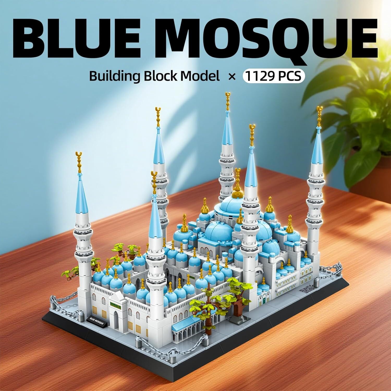 Vyytoz Blue Mosque Istanbul Building Set, 1129Pcs Architecture Model, Creative Display Toy, World Landmark Collection