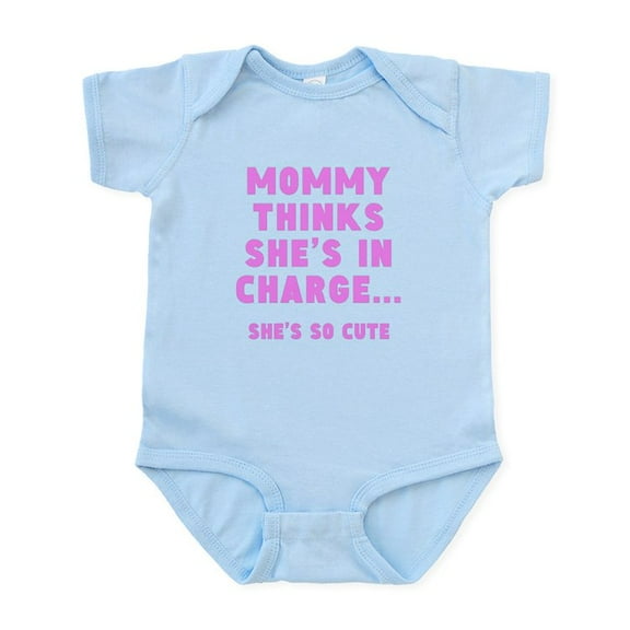 CafePress - Mommy Thinks Shes In Charge Body Suit - Baby Light Bodysuit, Size Newborn - 24 Months