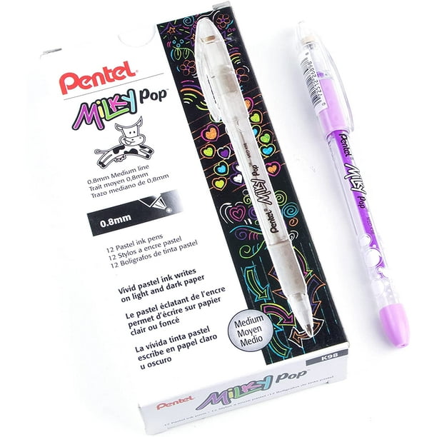 Pentel Milky Pop Pastel Gel Pen 0.8mm Medium Line Violet Ink