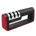 thumbnail image 1 of Afilador rápido para el hogar Afilador de aparatos de cocina Artefacto multifuncional para cortar y afilar vegetales, rojo + negro, 1 of 3