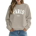 thumbnail image 2 of Paris France Sweatshirts for Women 2025 Fall Winter Long Sleeve Crewneck Vacation Sweatshirt Pullover Tops Streetwear, 2 of 5