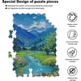 thumbnail image 6 of Jigsaw Puzzle 500 Piece for Adults, Mountains Park Stream Oil Painting Scenes Wooden Puzzles, Adult Puzzle Classic Jigsaw Puzzle,DIY Landscape Home Decor Intellectual Game Wall Art Gift, 6 of 8