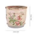 thumbnail image 2 of Succulent Pot Ceramic Planter Pot Retro Rose Printing Flowerpot Garden Small Planter Pot Plant Pot, 2 of 4