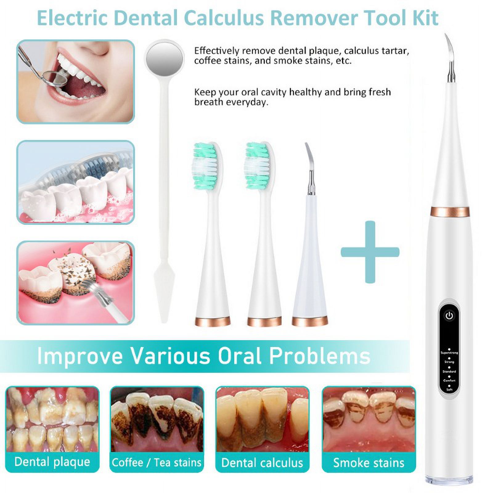 Electric ultrasonic teeth cleaner dental scaler dental tooth calculus stains tartar remover oral irrigator teeth whitening tool