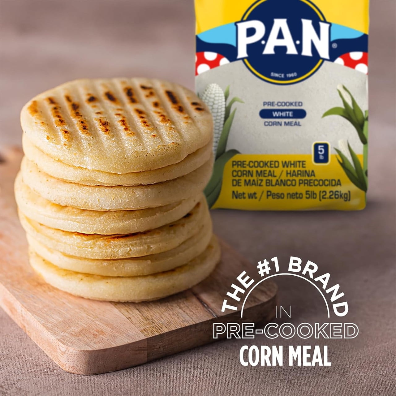 PAN White Corn Meal, Pre-Cooked Corn Flour for Arepas, Gluten Free & Kosher  Certified, 2.26kg / 5 lbs Bag - Walmart.ca