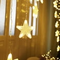 thumbnail image 4 of Luces LED de cortina de estrellas, 8 modos, cadena de luces LED de hadas para Navidad, bodas, festivales, hogar y jardín, 4 of 7