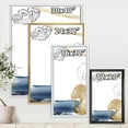thumbnail image 4 of Golden Marine Shell Classic Blue Abstract 16 in x 32 in Framed Painting Canvas Art Print, by Designart, 4 of 5