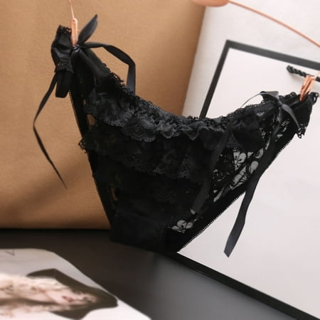 DondPO Womens Underwear Panties for Women Waist Underpants Sexy Panties Women s Lace Low Underwear Briefs Women s Panties Seamless Underwear Lingerie for Women Cotton Underwear Black One Size