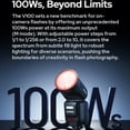 thumbnail image 3 of Godox V100 N V100-N 100Ws TTL Flash for Nikon Cameras, 400 Full Power Flashes, 1.7s Recycle Time, 2.4G Wireless with External Flash, HSS Speedlight, Touchscreen Flash (Godox V100-N USA Version), 3 of 10