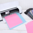 thumbnail image 4 of Threadart Valentine Colors 10" x 12" Heat Transfer Vinyl Precut Sheets | Bundle Pack Solid Colors | Includes White Pink Silver Red Maroon & Black Sheets | Compatible with Cricut, 4 of 8