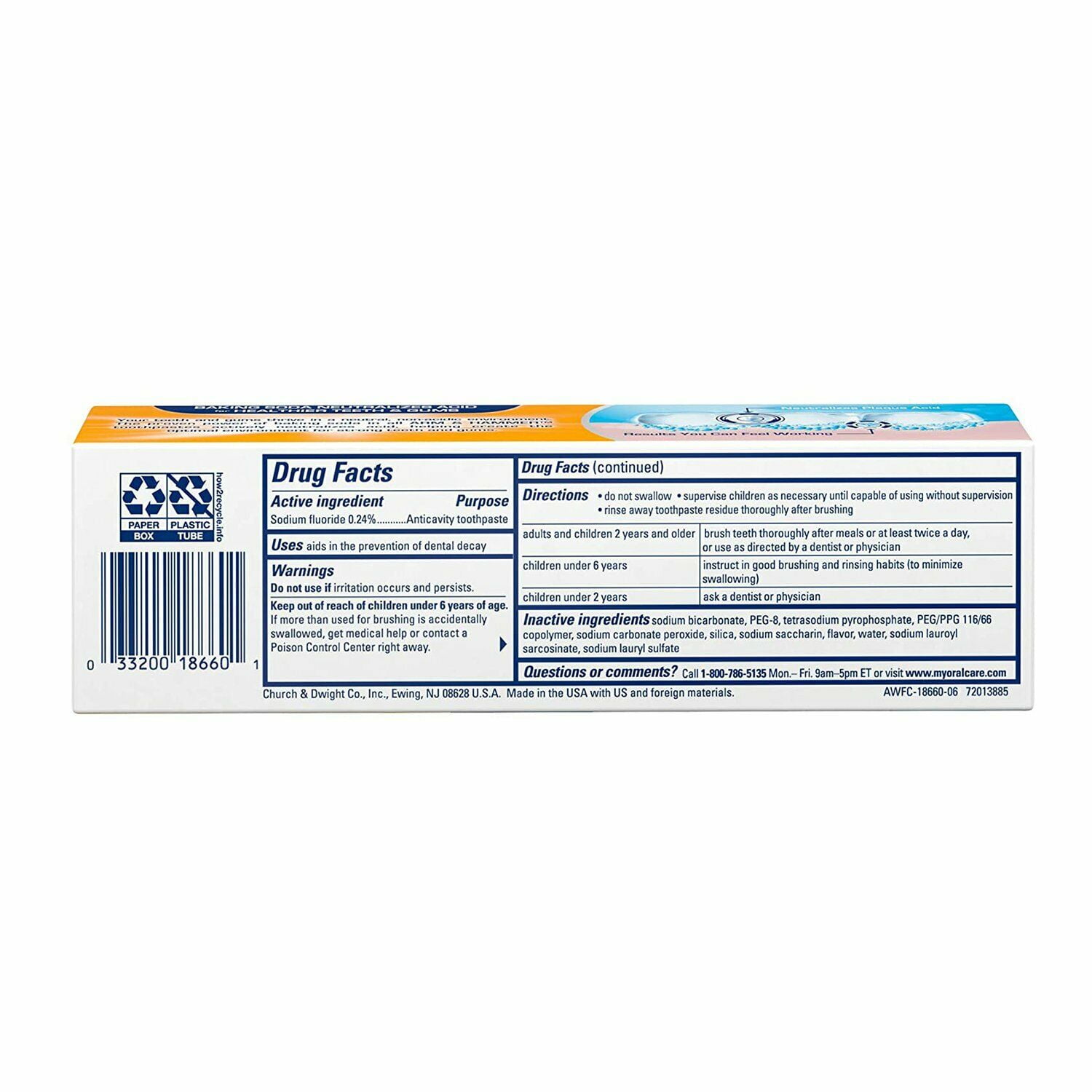 Arm & Hammer  Advance White Baking Soda & Peroxide Toothpaste 4.3 oz.