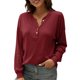 thumbnail image 1 of Camiseta holgada de manga larga con hombros caídos y botones para mujer Abanopi Camiseta mujer, 1 of 7