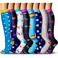thumbnail image 2 of Compression Socks (8 Pairs), 15-20 mmHg is Best Athletic for Men & Women, Running, Flight, Travel, Pregnant - Boost Performance, Blood Circulation & Recovery, 2 of 4