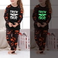 thumbnail image 4 of DAKIMOE Halloween Pajamas Family Matching Glow In The Dark Halloween Print Long Sleeve PJs Set Outfits 2 Pieces Cotton Loungewear Sleepwear for Adult Men Women Kids Toddler, Bat, 6-7Y, 4 of 8