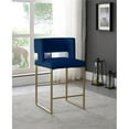 thumbnail image 2 of Meridian Furniture Caleb Navy Velvet Counter Stool (Set of 2), 2 of 5
