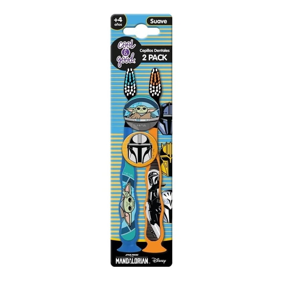 Cepillo dental Cool & Good The Mandalorian suave con protector 3D Baby Yoda