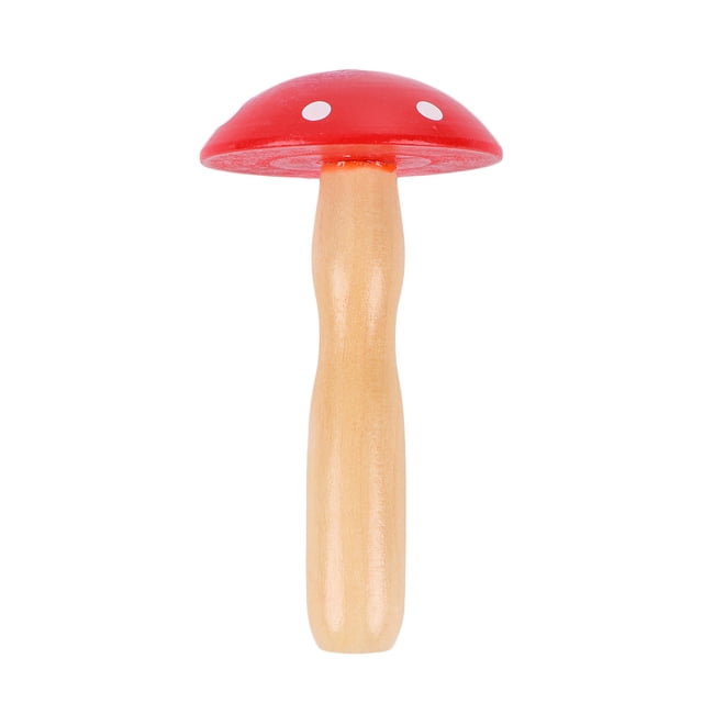 Herramienta de costura con forma de hongo, herramienta de parcheo, herramienta de zurcido con forma de hongo, pequeña herramienta de madera maciza para parchear con forma de hongo.