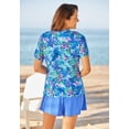 thumbnail image 2 of Swim 365 Women's Plus Size Cross-Back Swim Tee, 2 of 5