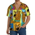 Sigee ScoobyDoo Cd for Men's Casual Short Sleeve Button Down Shirts