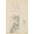 thumbnail image 2 of Henryk Siemiradzki 17x24 Black Ornate Framed Double Matted Museum Art Print Titled: Sketches of the Characters and the Idyllic Composition (For the Picture 'Girls Listened to the S, 2 of 5