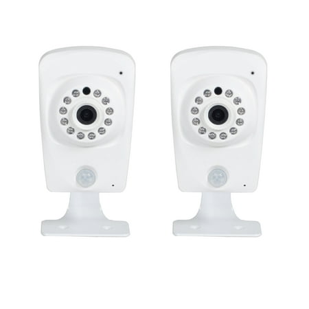 Pixpo 2 Pack Wi-Fi Audio Night Vision Security Camera IP/Network HD 720P iPhone iPad Android PC SD Card Record