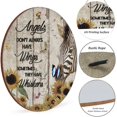 thumbnail image 3 of Angels Don't Always Have Wings Sometimes They Have Whiskers Round Wood Hanging Sign Zabra Lovers Gift Animal Wall Art Rustic Wooden Decor Home Decoration For Bedroom Living Room 12x12 Inches, 3 of 6