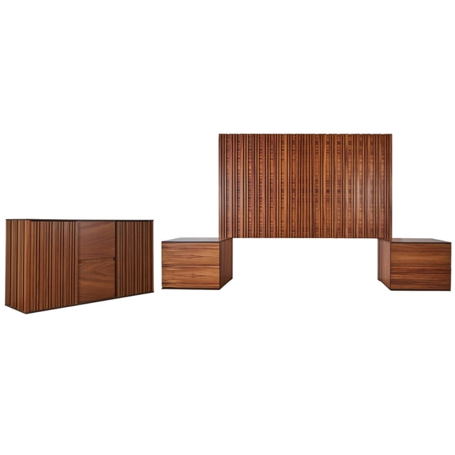Recamara KS 4 Piezas Amelia Sin Espejo Parota - Kessa Muebles
