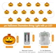 thumbnail image 3 of Qoosea Halloween Lights, 20ft 40 LED Orange Pumpkin String Lights, 8 Modes Pumpkin Lantern Halloween Decorations Indoor Outdoor, 3 of 7